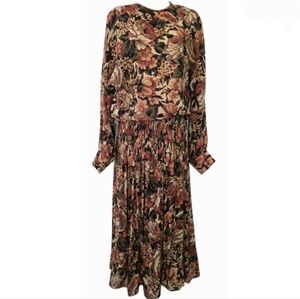 Leslie Fay Long Sleeve Dress Womens Size 14